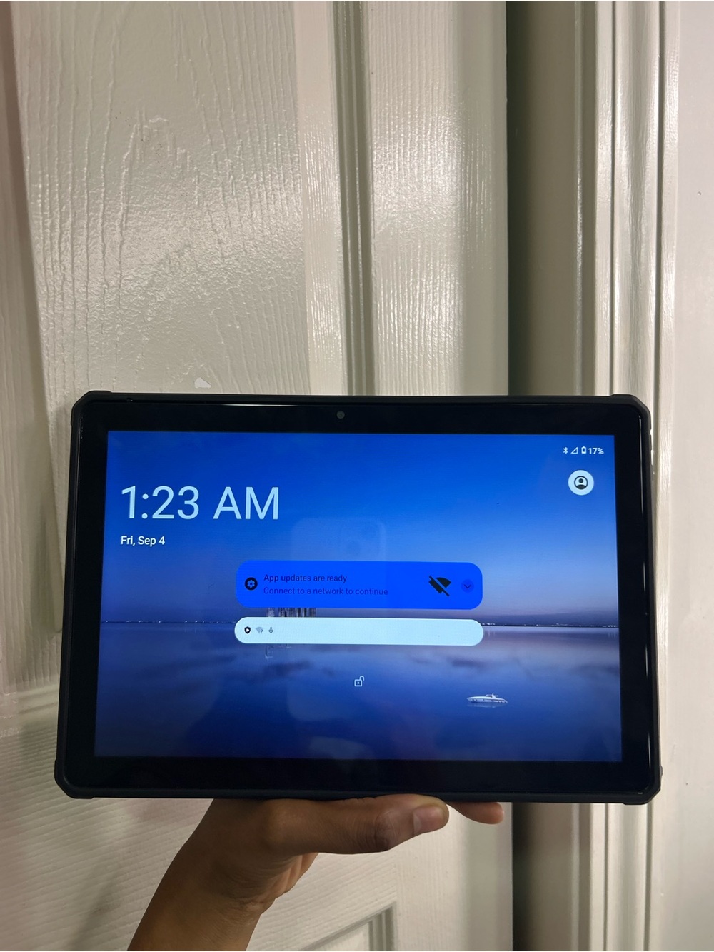 Black Android Tablet with Protective Case, 32GB